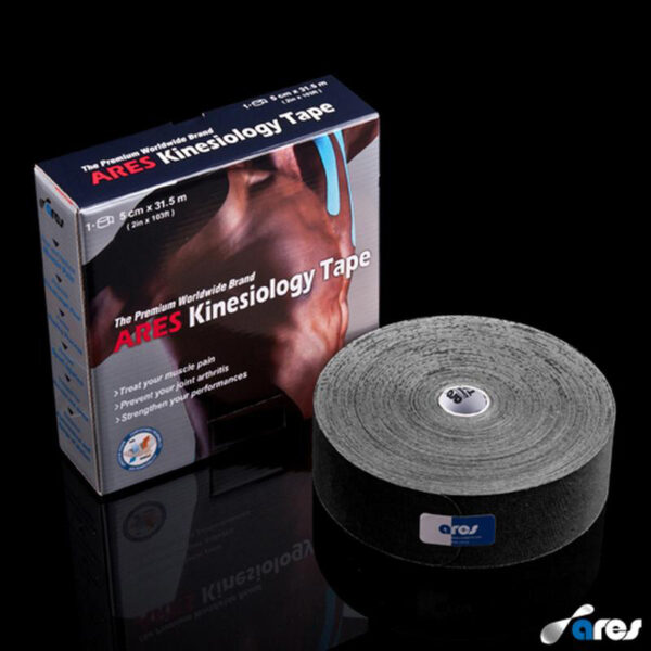 Ares Uncut Kinesiology Tape 5cm X 31.5m Black