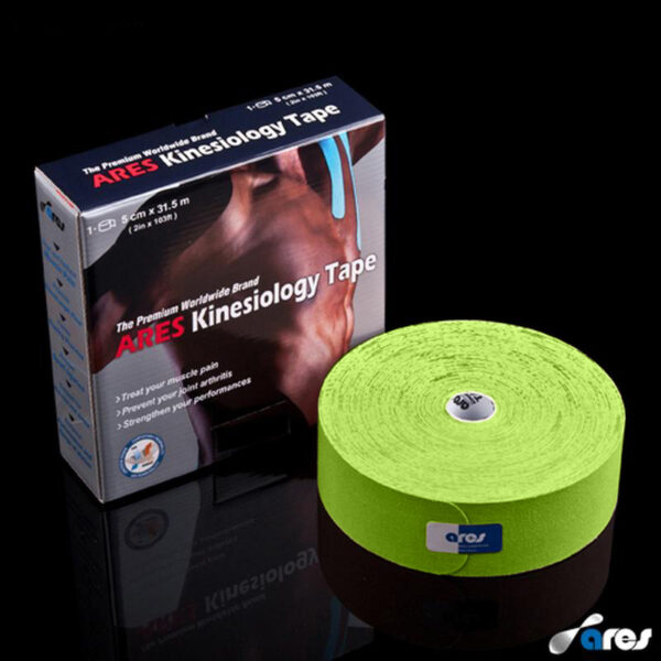 Ares Uncut Kinesiology Tape 5cm X 31.5m Neon Green