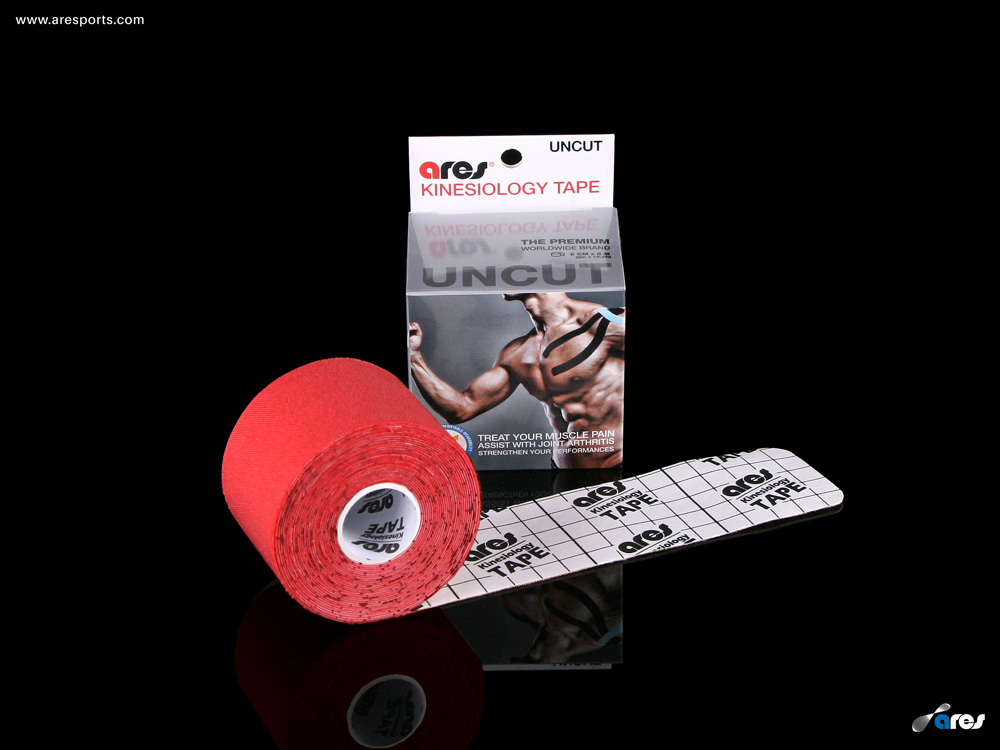 Ares Uncut Kinesiology Tape 5cm X 5m Red