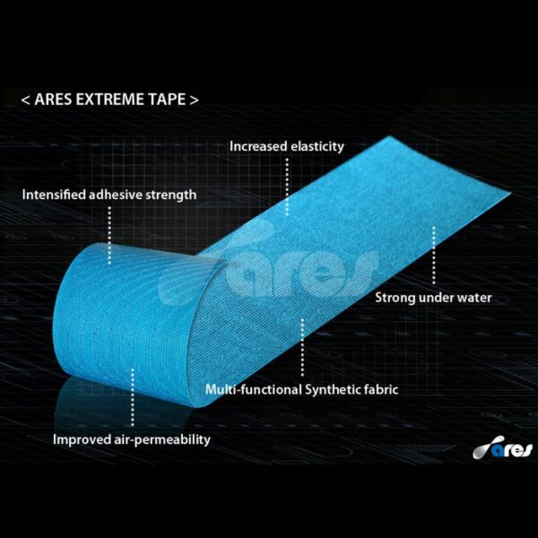 Ares Extreme Kinesiology Tape 5cm X 5m Blue - Image 2