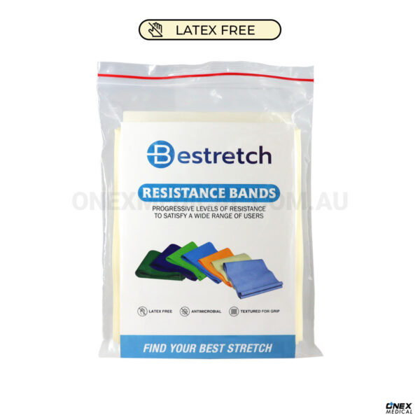 Resistance Bands Level 2 Light Beige Latex-Free 1.5m