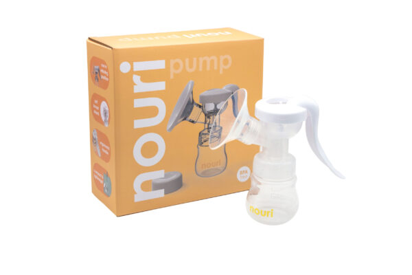 TensCare Nouri Manual Breast Pump: Compact & Portable Pump with Massage for Milk Expression (2 Levels