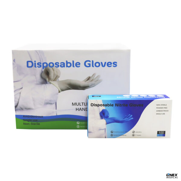 Disposable Nitrile Gloves Black Large - Image 2