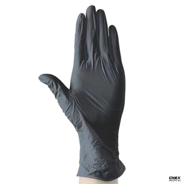 Disposable Nitrile Gloves Black Medium - Image 2